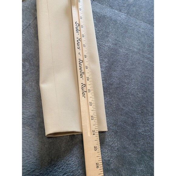 Suzy Shier Suit Jacket Blazer Womens 7 Cream Chambray Stretch Long Sleeve Career - Picture 14 of 16